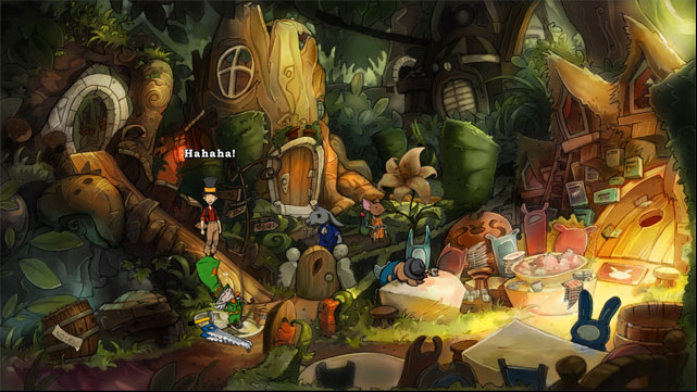 The Leprechaun appears in garden once again but this time he will have a little accident with hard rare, but he will escape - Adventure in Mousewood - Walkthrough - The Night of the Rabbit - Game Guide and Walkthrough