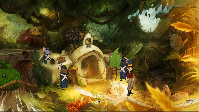 You will be in town gate - Adventure in Mousewood - Walkthrough - The Night of the Rabbit - Game Guide and Walkthrough
