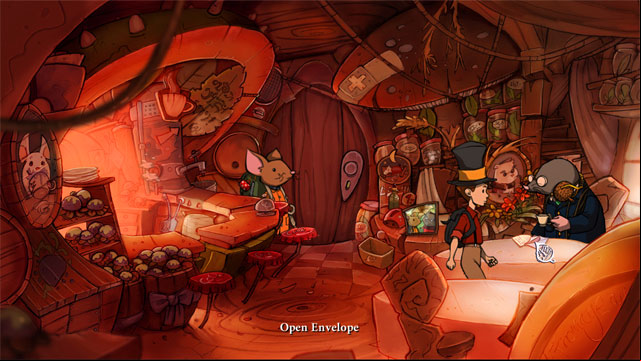 Go to cafe - Adventure in Mousewood - Walkthrough - The Night of the Rabbit - Game Guide and Walkthrough