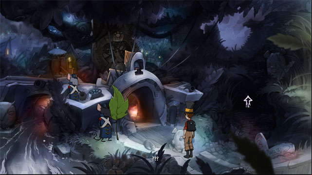 Go in front of town walls - The four portals: rockwhisper and greengrow spells - Walkthrough - The Night of the Rabbit - Game Guide and Walkthrough
