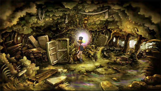 Go to location of a portal tree - Lizards, bottles and fifth portal - Walkthrough - The Night of the Rabbit - Game Guide and Walkthrough