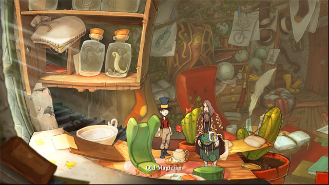 Go to old magician home and give him one of captured lizards - Lizards, bottles and fifth portal - Walkthrough - The Night of the Rabbit - Game Guide and Walkthrough