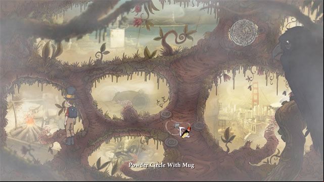 Go left to campfire and click on it - Final fight - Walkthrough - The Night of the Rabbit - Game Guide and Walkthrough