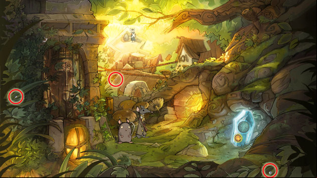 Behind town wall - 3 dewdrops - Dewdrops - Collector - The Night of the Rabbit - Game Guide and Walkthrough