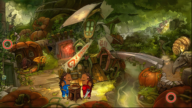 Edge of town - 2 dewdrops - Dewdrops - Collector - The Night of the Rabbit - Game Guide and Walkthrough