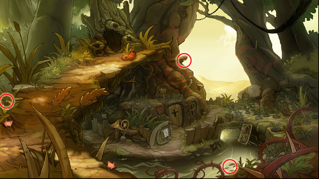 Front of dwarf's house - 3 dewdrops - Dewdrops - Collector - The Night of the Rabbit - Game Guide and Walkthrough