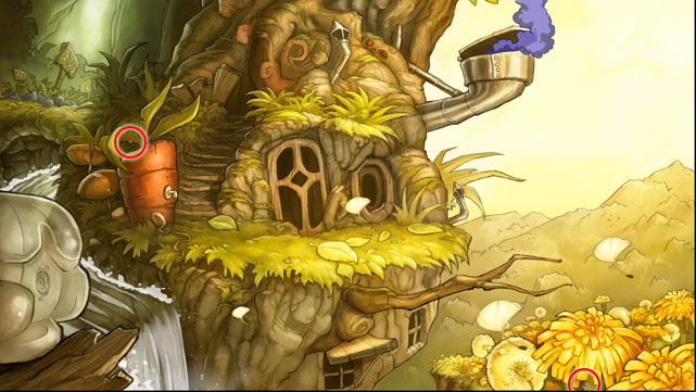 Back of dwarf's house - 2 dewdrops - Dewdrops - Collector - The Night of the Rabbit - Game Guide and Walkthrough