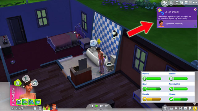 After the Try for a baby interaction, you need to make sure that the Sim woman is pregnant - Parenthood | The Sim Environment - The Sim Environment - Sims 4 Guide
