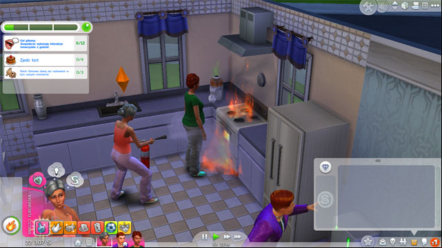 When the fire breaks out, if you do not want to risk your Sim dying, and the house has been fitted with proper systems, walk away from fire in the first place - Other events | The Sim Environment - The Sim Environment - Sims 4 Guide