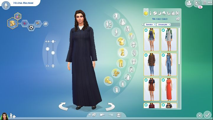 Student robes and other fashionable clothes. - The Sims 4 Discover University: Other new features - aspiration, clothes - The Sims 4: Discover University - Sims 4 Guide