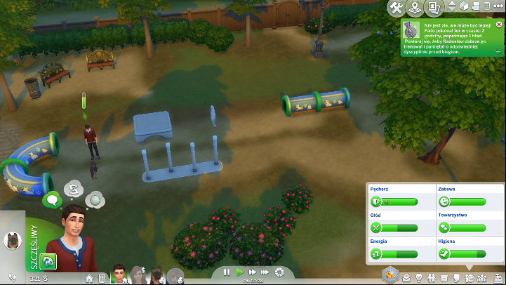Your pet can also be trained on an obstacle training course - you can build it yourself or you can visit a Dog Park - The Sims 4 Cats & Dogs: Pet Training - how to train? - Sims 4: Cats & Dogs - Sims 4 Guide