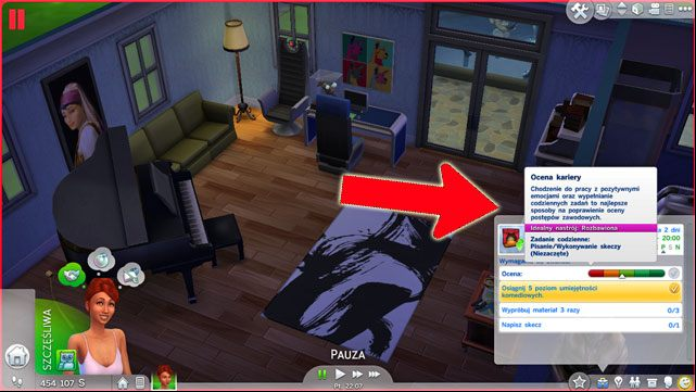 To be promoted faster you should complete your daily tasks such as writing new sketches or making meals - The Sims 4: How to play well - character traits, wants, house, career - Game Guide - Sims 4 Guide