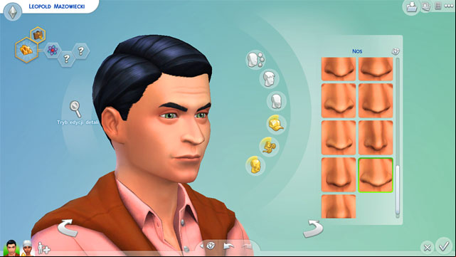 Click particular elements to change their appearance - The Sims 4: Appearance - body shape, face, hats, make-up - Creating a Sim - Sims 4 Guide