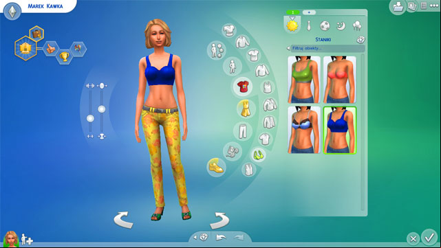 If you decide to choose your own outfit, you have a multitude of possibilities - The Sims 4: Clothes - body shape, top, full body, bottom, shoes - Creating a Sim - Sims 4 Guide