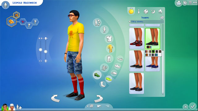 The last element are the shoes - The Sims 4: Clothes - body shape, top, full body, bottom, shoes - Creating a Sim - Sims 4 Guide