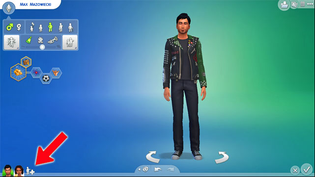 To add more Sims to the family, click the icon in the lower left corner - The Sims 4: More Sims and relationships - Creating a Sim - Sims 4 Guide