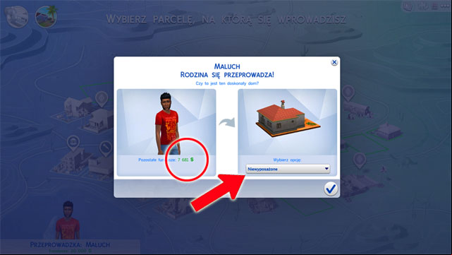 You can also buy a house that is not furnished at all - The Sims 4: Moving your family in - The house - Sims 4 Guide
