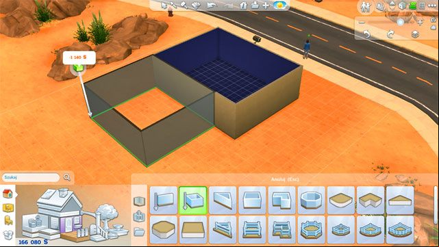 The next tool allows you to raise rectangular or square walls, which make up a base for a new room - The Sims 4: Stages of building a house - The house - Sims 4 Guide