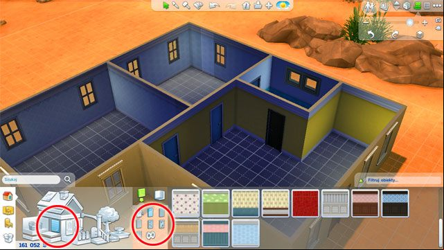 Go to a proper section in the build - The Sims 4: Stages of building a house - The house - Sims 4 Guide
