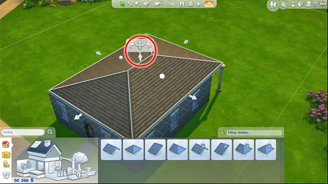 You can also change its height, using the middle arrow - The Sims 4: Stages of building a house - The house - Sims 4 Guide