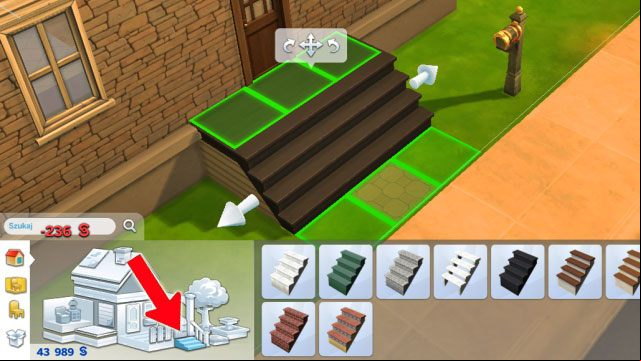 Note that implementing foundation necessitates creating stairs to every entrance, as the floor level has been raised - The Sims 4: Expanding a house - The house - Sims 4 Guide