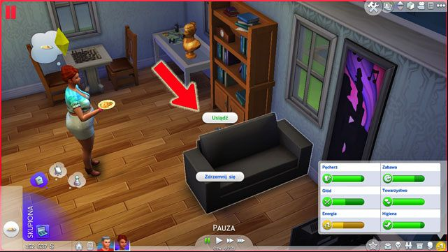 To control a Sim, you need to left-click a specific spot, which opens the menu of the available interactions - The Sims 4: Movement - Sims life - Sims 4 Guide