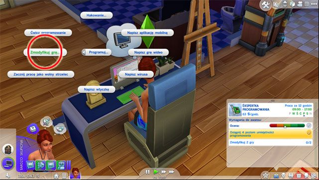 Being an Ace Engineer (4) will provide you a new gift - a Sentinel watch which you can install next to your desk and also turn on the aura which will increase your focused emotion - The Sims 4: Tech Guru - promotion, working hours, earnings - Careers / jobs tracks - Sims 4 Guide