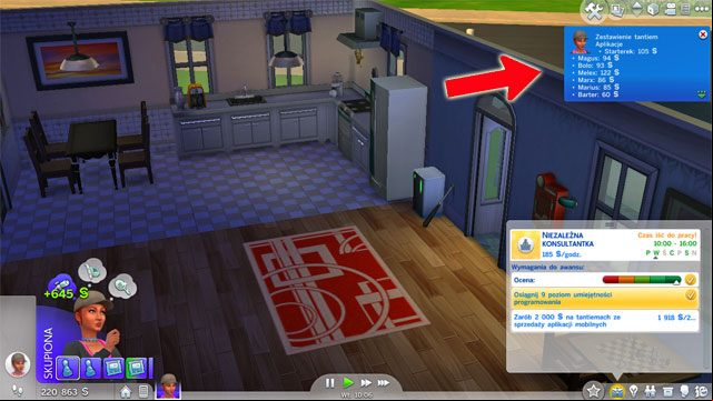 Additionally you will receive daily royalties for app which you have made and you have to receive 250 Simoleons from these royalties - The Sims 4: Criminal - promotion, working hours, earnings - Careers / jobs tracks - Sims 4 Guide
