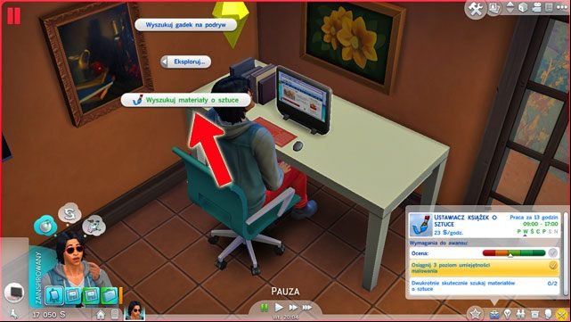 After you will become an Art Book Collator (2) you will receive a Picture Perfect Art Lighting which you should hang in the room where you paint and turn on its Inspiring aura - The Sims 4: Painter - promotion, working hours, earnings - Careers / jobs tracks - Sims 4 Guide