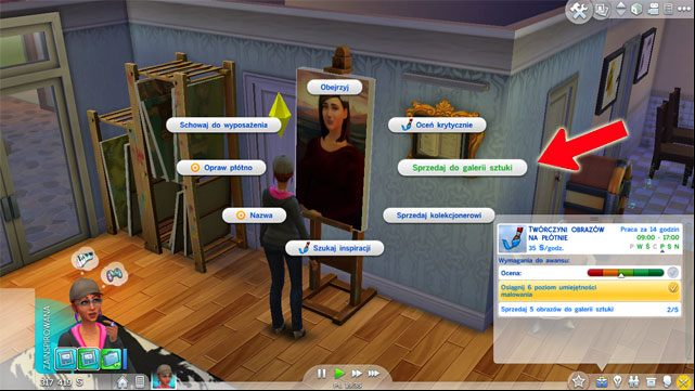 You will become a Canvas Creator (5) - The Sims 4: Painter - promotion, working hours, earnings - Careers / jobs tracks - Sims 4 Guide