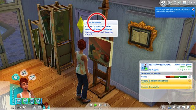 If you will choose the A branch you will become an Artist En Residence (7 A) - The Sims 4: Painter - promotion, working hours, earnings - Careers / jobs tracks - Sims 4 Guide