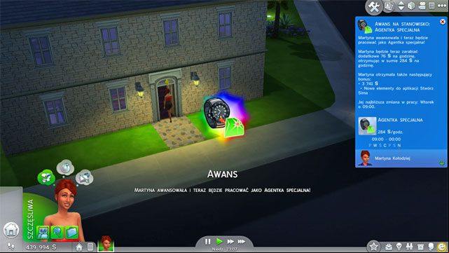 You will be promoted to the Double Diamond Agent (10 A) position - The Sims 4: Secret Agent - promotion, working hours, earnings - Careers / jobs tracks - Sims 4 Guide