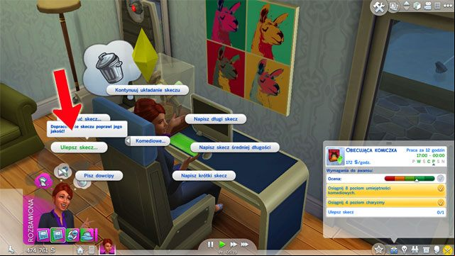 You will become a Rising Comedian (7 B) - The Sims 4: Entertainment - promotion, working hours, earnings - Careers / jobs tracks - Sims 4 Guide