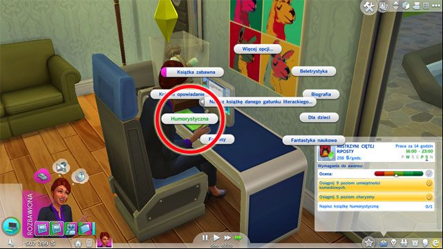 As a Roast Master (8 B) you have to learn the 9th level of Comedy and the 5th level of Charisma - The Sims 4: Entertainment - promotion, working hours, earnings - Careers / jobs tracks - Sims 4 Guide