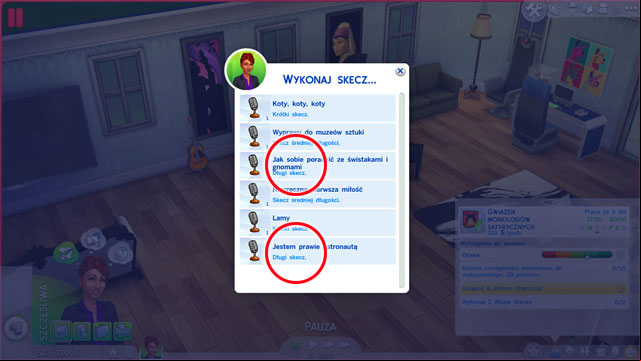 As a Stand Up Star (9 B) you are close to the top - The Sims 4: Entertainment - promotion, working hours, earnings - Careers / jobs tracks - Sims 4 Guide