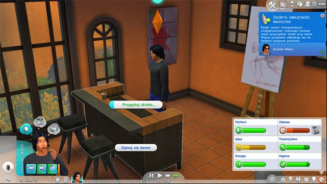 You will become a Head Dishwasher (2) and you will have to learn the Mixologist skill - The Sims 4: Culinary - promotion, working hours, earnings - Careers / jobs tracks - Sims 4 Guide