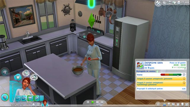 The next promotion will make you a Sous Chef (8 A) - The Sims 4: Culinary - promotion, working hours, earnings - Careers / jobs tracks - Sims 4 Guide