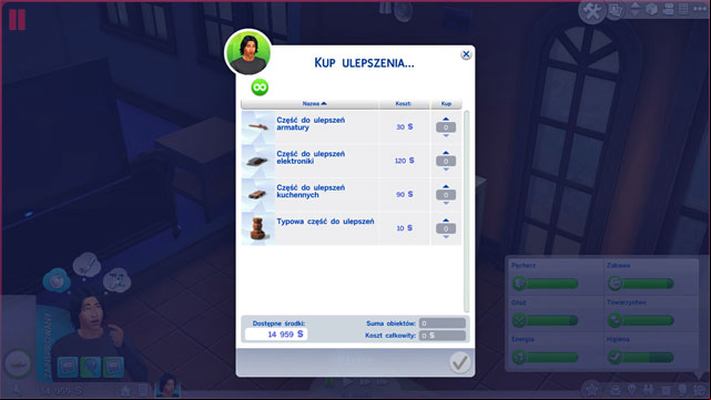 If you cant choose an unlocked upgrade option it means you dont have the necessary parts - The Sims 4: Handiness - tips - Skills - Sims 4 Guide