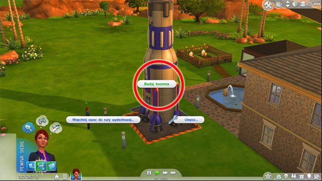 To go to the outer space you just need to click on a rocket and choose the Study the outer space option - The Sims 4: Rocket Science - tips - Skills - Sims 4 Guide