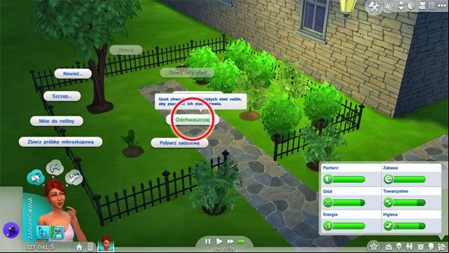 From time to time you have to weed your garden - The Sims 4: Gardening - tips - Skills - Sims 4 Guide