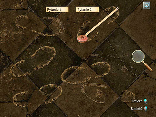 Now, using a measure (click LMB to take it) check a length of all traces - Examine all important traces and evidences | The Murder in Diocese of Knightsbridge - The Murder in Diocese of Knightsbridge - The Testament of Sherlock Holmes Game Guide