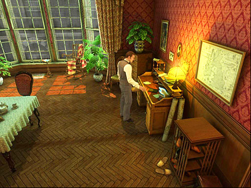 You will find it on the desk, on the right from the window (an entry added to Documents: acts of Hans Schielman a - Examine the Poison | The Murder in Diocese of Knightsbridge - The Murder in Diocese of Knightsbridge - The Testament of Sherlock Holmes Game Guide