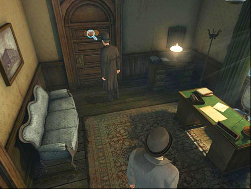 Look closer also at a tablet on wardens office door: he has the same second name as a secretary - Meet With Hans Schielman | Escape From Westgate Prison - Escape From Westgate Prison - The Testament of Sherlock Holmes Game Guide