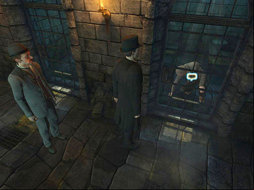 After conversation with Mackenzie, march to the end of corridor with cells - Meet With Hans Schielman | Escape From Westgate Prison - Escape From Westgate Prison - The Testament of Sherlock Holmes Game Guide