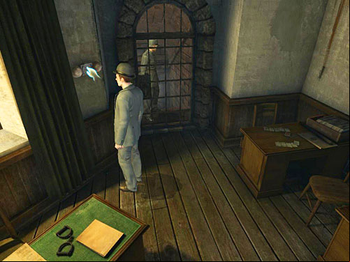 Try to put a doorbell on the right from door and youll see that the device isnt working - Launch the Alarm | Escape From Westgate Prison - Escape From Westgate Prison - The Testament of Sherlock Holmes Game Guide