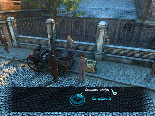 On the street, ask a volunteer about Grape Ape and Kurtz - Collect More Information about Murderers | Slaughter in Whitechapel - Slaughter in Whitechapel - The Testament of Sherlock Holmes Game Guide