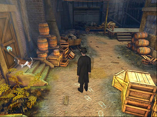 Try to open door, but theyre locked from inside - Get to the Building and Leave It Using Other Way | Accident at Stinging Street - Accident at Stinging Street - The Testament of Sherlock Holmes Game Guide