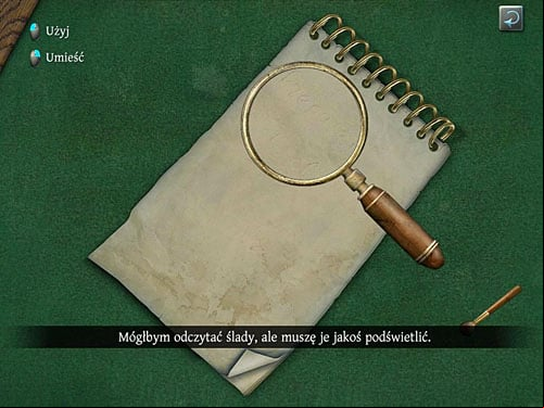 Although, on the clean sheet of paper may be a trace of a text (click with an hand icon and then a glass) - but you need more work to reveal it - Read a Note | O. Farleys Office - O. Farleys Office - The Testament of Sherlock Holmes Game Guide