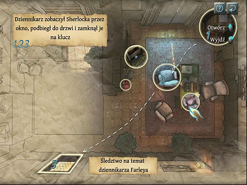 After clicking a cigar in the ashtray choose - Fourth Deduction Table | O. Farleys Office - O. Farleys Office - The Testament of Sherlock Holmes Game Guide