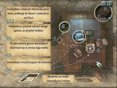 (After completing this deduction board you receive an achievement: The Master of Deduction) - Fourth Deduction Table | O. Farleys Office - O. Farleys Office - The Testament of Sherlock Holmes Game Guide